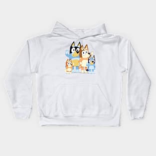 BLUEY FAMS FANS Kids Hoodie